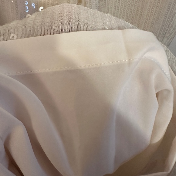 House of Harlow 1960 Sequin Wide Leg Trousers, Size 6, Ivory/Cream - Picture 3 of 4